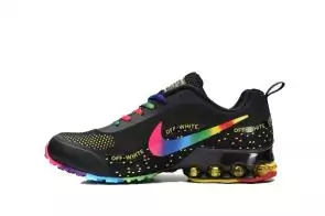 nike shox reax 8 tr off white athletic sneakers black rainbow